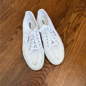 White platform superga sneakers
